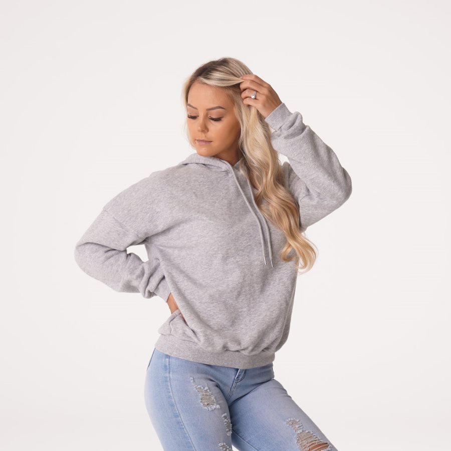 Sudadera Con Capucha NVGTN Essential Drop Shoulder Mujer Gris | PpcfVKAf