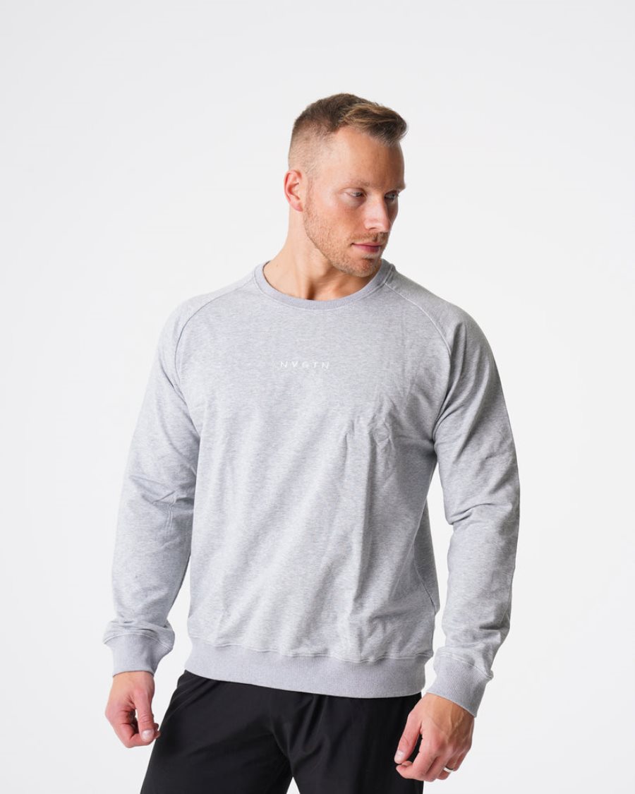 Sudaderas NVGTN Crew Neck Hombre Gris | bmMHId1u