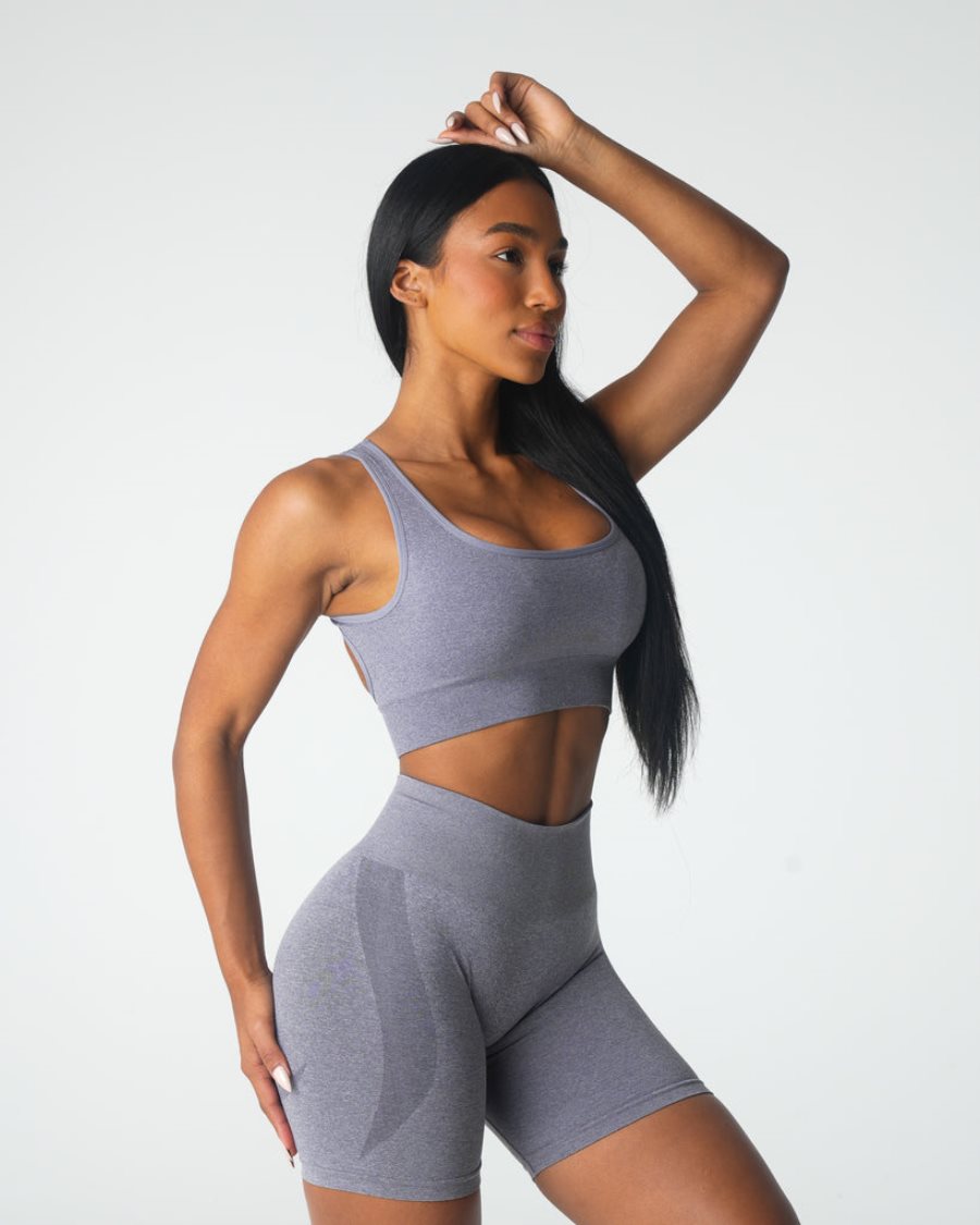 Sujetadores Deportivos NVGTN Eclipse Seamless Mujer Gris | I5QUJJG5