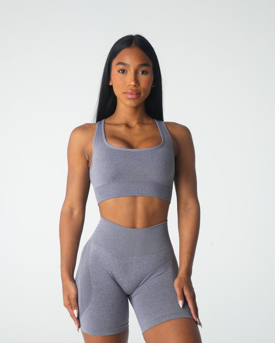 Sujetadores Deportivos NVGTN Eclipse Seamless Mujer Gris | I5QUJJG5