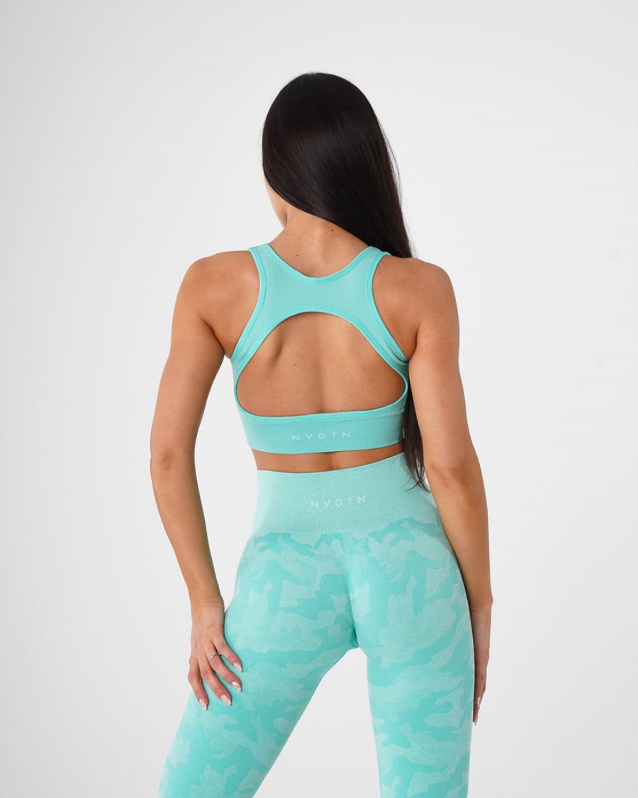 Sujetadores Deportivos NVGTN Eclipse Seamless Mujer Verde Menta | QCvFSwIB