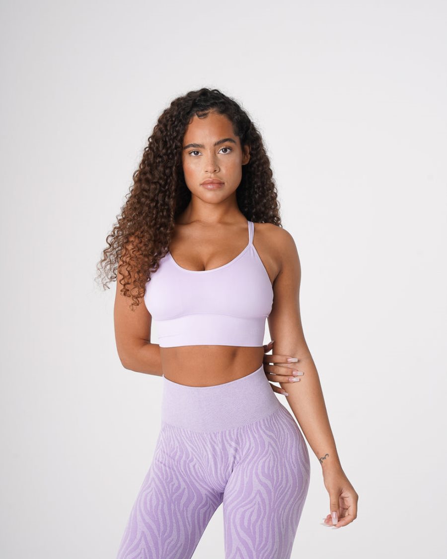 Sujetadores Deportivos NVGTN Flourish Seamless Mujer Lavanda | 779ymGyg