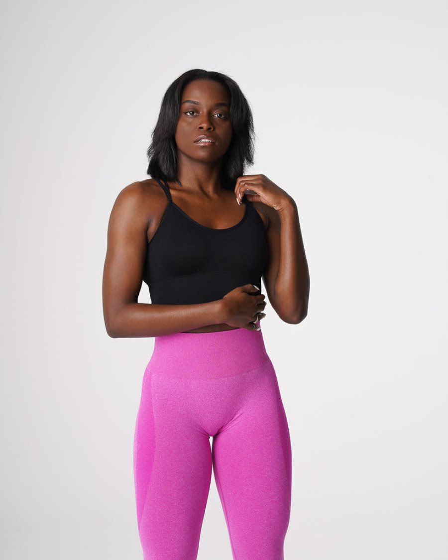 Sujetadores Deportivos NVGTN Flourish Seamless Mujer Negras | JWYflHd2