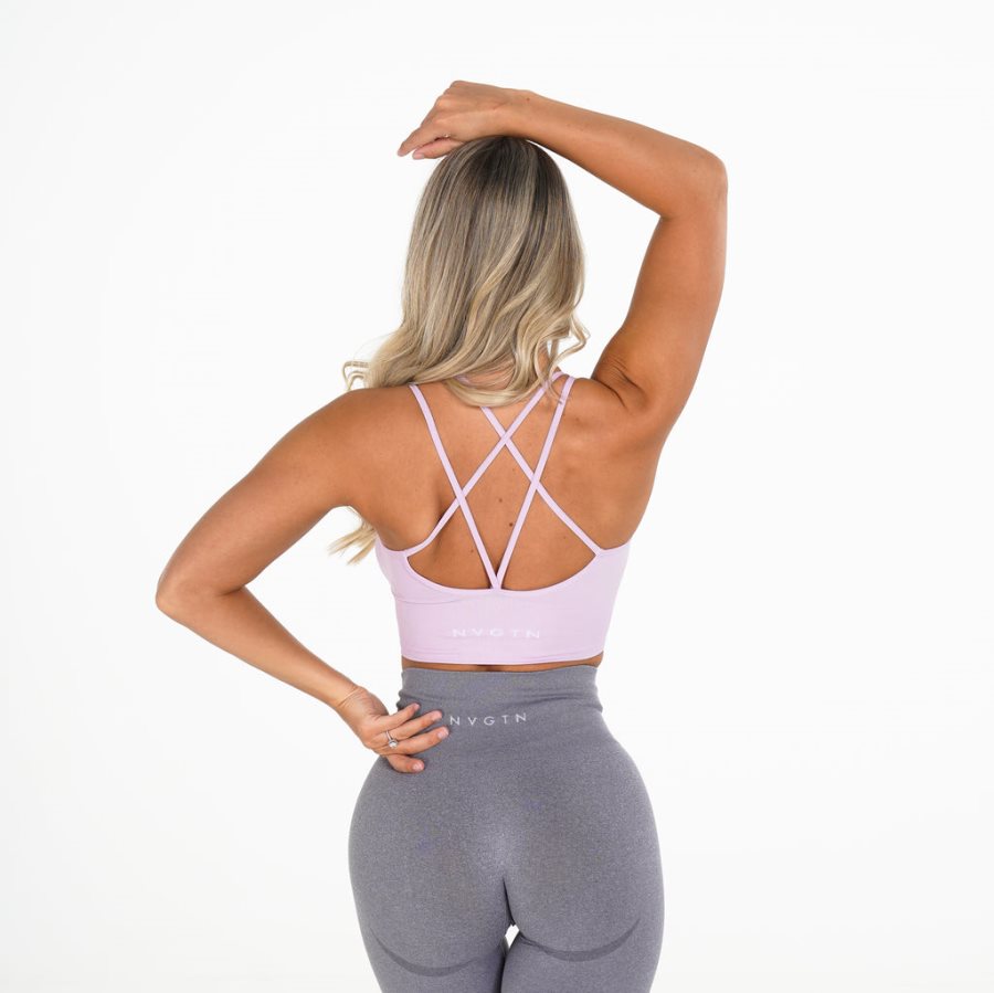 Sujetadores Deportivos NVGTN Flourish Seamless Mujer Rosas | KA7XtOeo