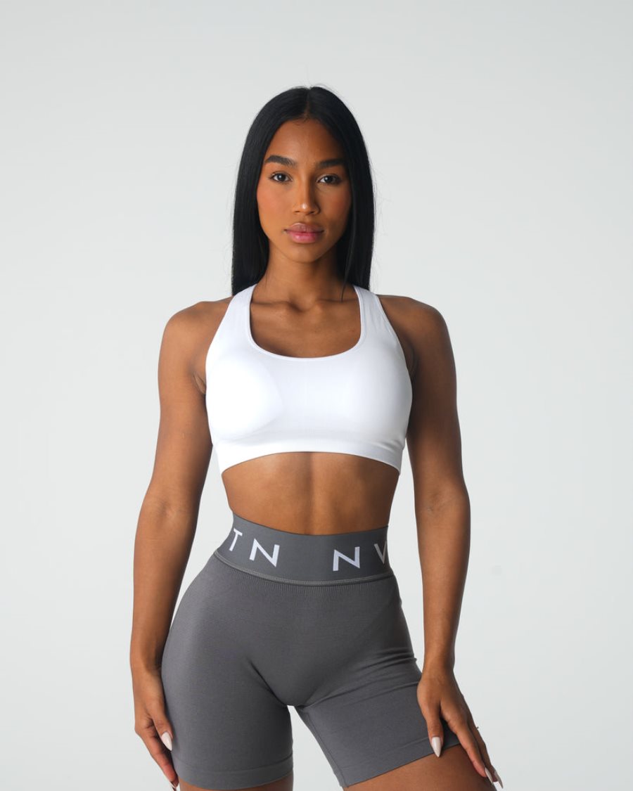 Sujetadores Deportivos NVGTN Inspire Seamless Mujer Blancas | nHno4SlB