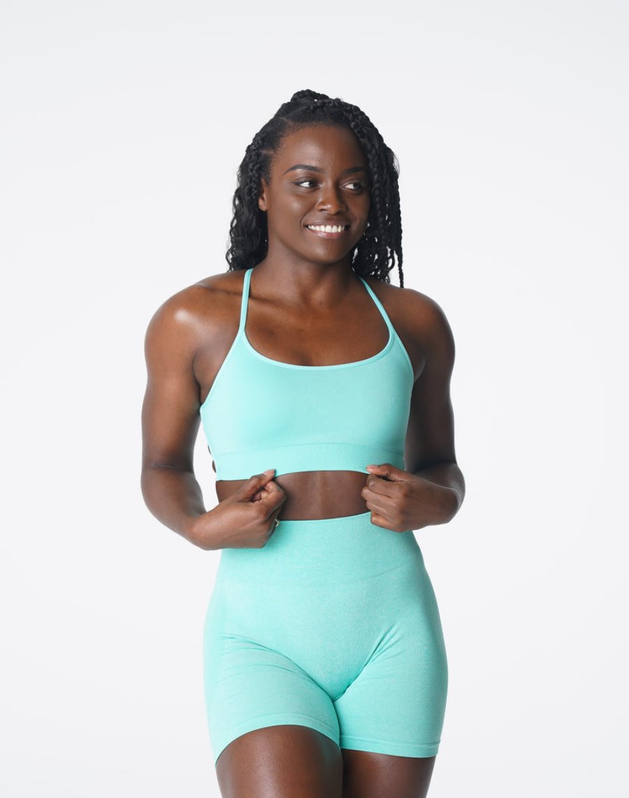 Sujetadores Deportivos NVGTN Invincible Seamless Mujer Verde Menta | 3TyY1ZNO