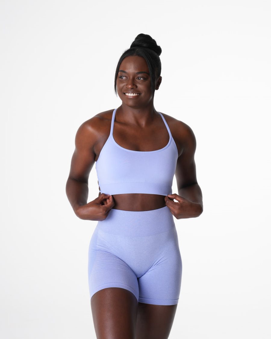 Sujetadores Deportivos NVGTN Invincible Seamless Mujer Moradas Claro | UxTZPlTy