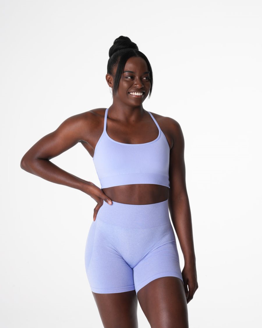 Sujetadores Deportivos NVGTN Invincible Seamless Mujer Moradas Claro | UxTZPlTy