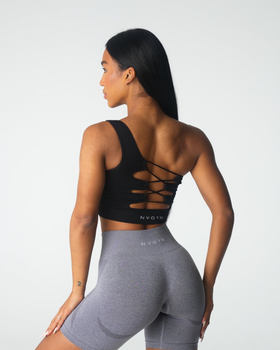 Sujetadores Deportivos NVGTN Passion Seamless Mujer Negras | zzlqslzm