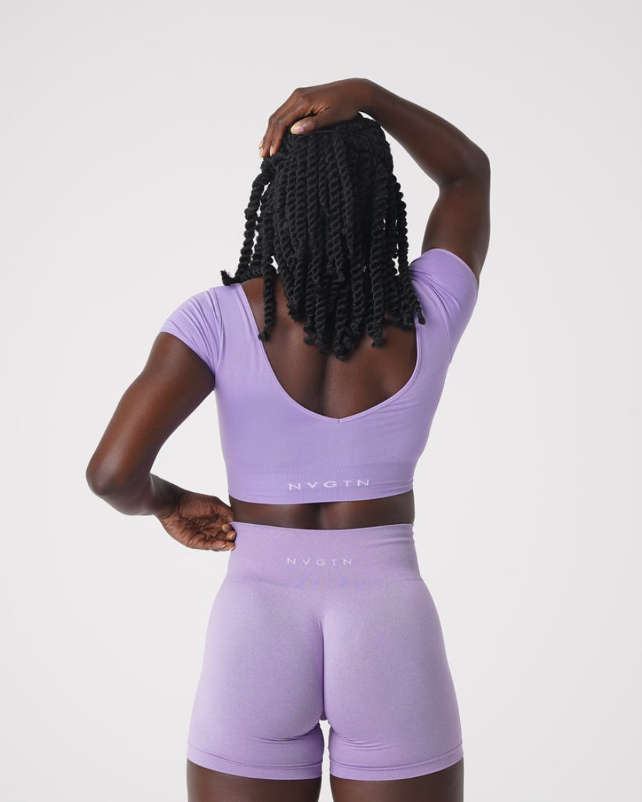 Sujetadores Deportivos NVGTN Serene Seamless Mujer Moradas | fLidxIcY