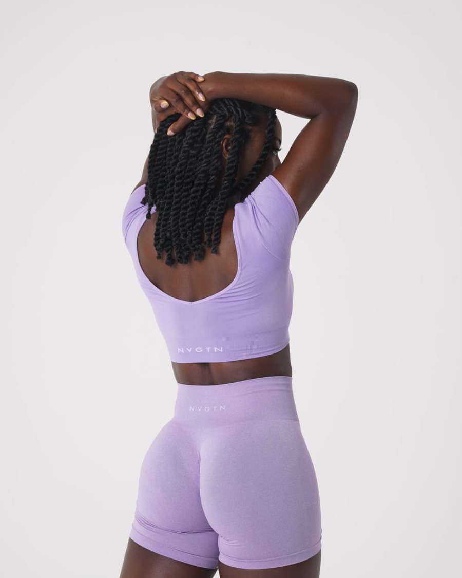 Sujetadores Deportivos NVGTN Serene Seamless Mujer Moradas | fLidxIcY