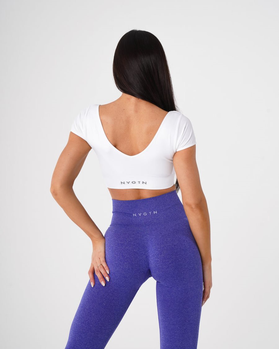 Sujetadores Deportivos NVGTN Serene Seamless Mujer Blancas | sUpcPlw8