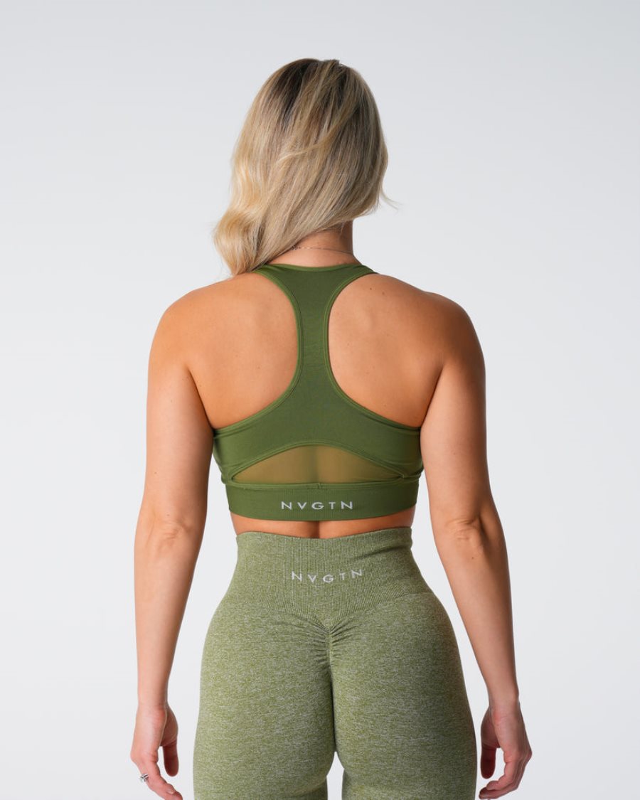 Sujetadores Deportivos NVGTN Surge Seamless Mujer Verde | dl3w6Cte