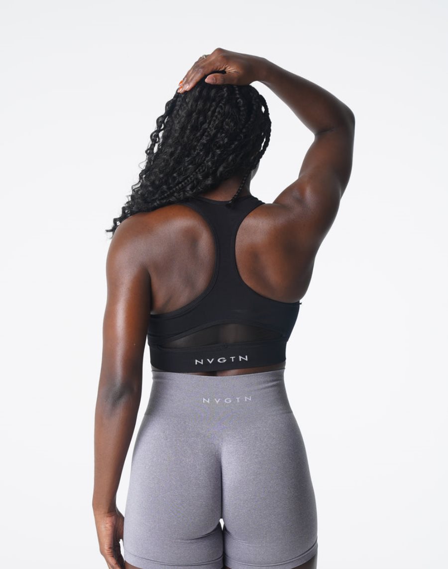 Sujetadores Deportivos NVGTN Surge Seamless Mujer Negras | nX80Qpsf