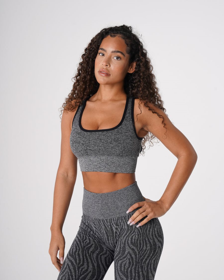 Sujetadores Deportivos NVGTN Zebra Eclipse Seamless Mujer Negras | AjVgwmdx