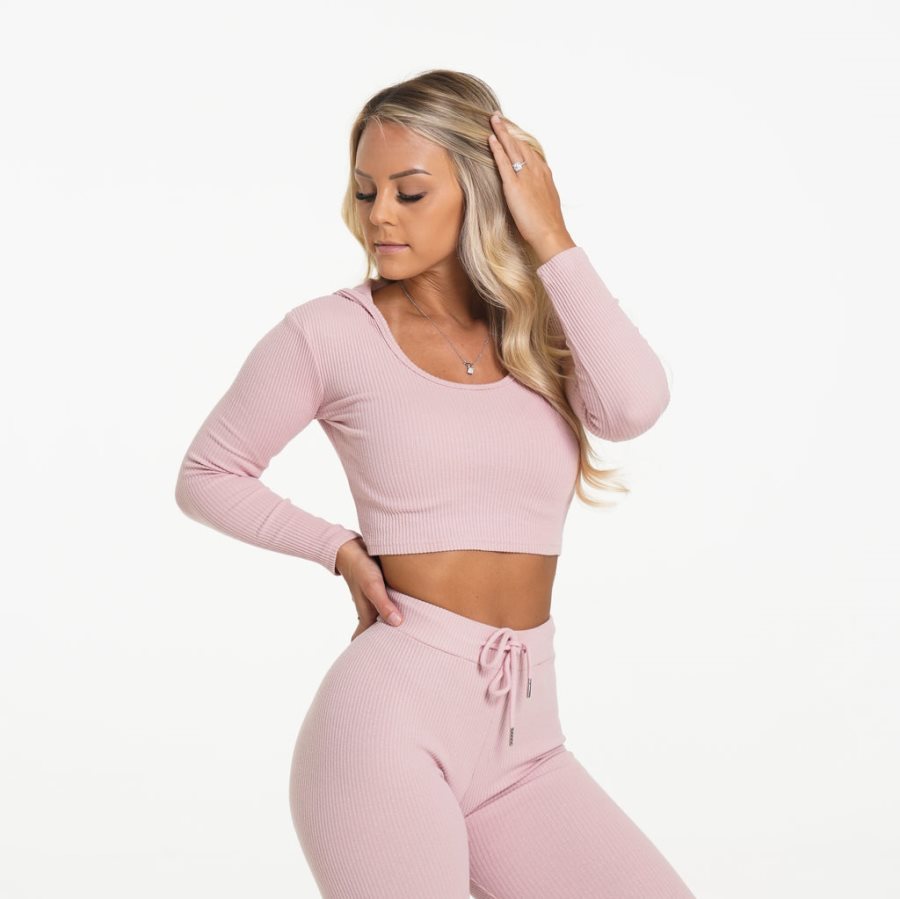 Tops NVGTN Lazy Day Lounge Long Sleeve Mujer Rosas | XjvHSOEp