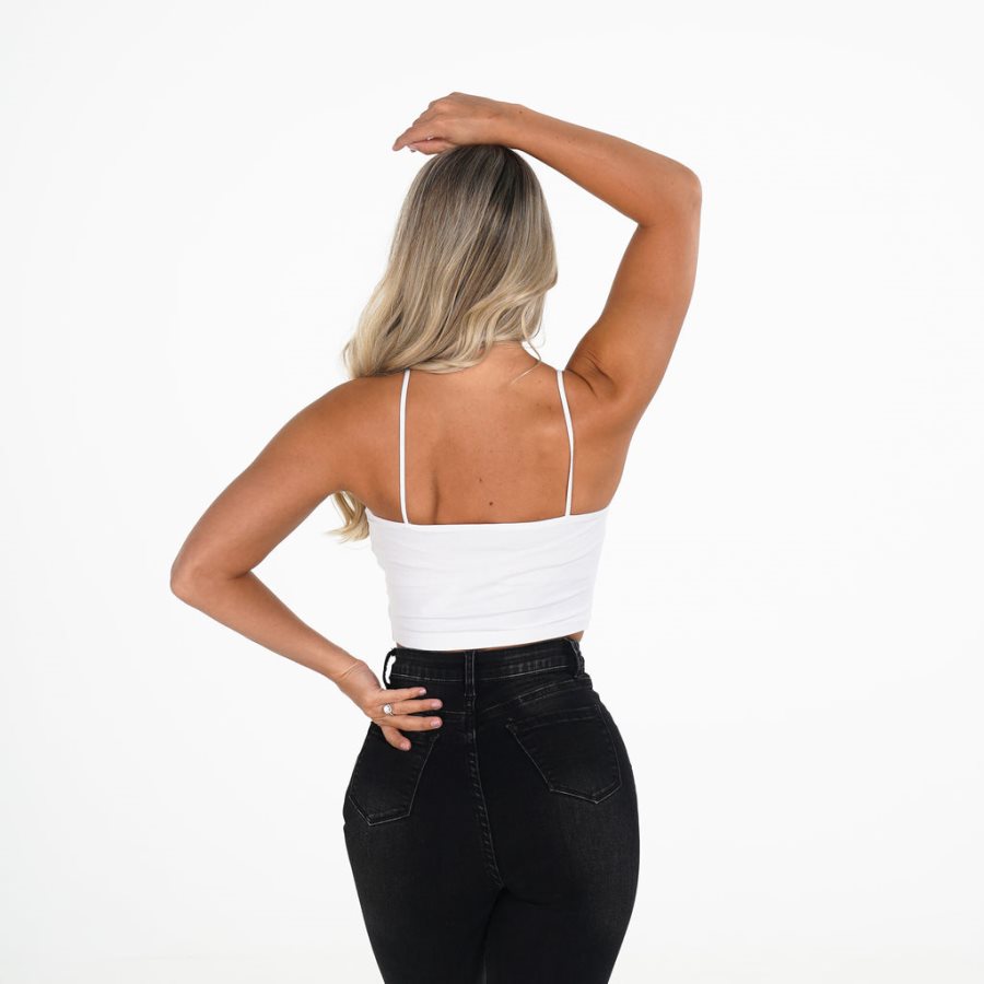 Tops NVGTN Night Out Crop Mujer Blancas | XpU6xv7v