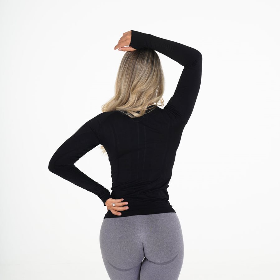 Tops NVGTN Shape Seamless Long-Sleeve Mujer Negras | zqgWIqp7