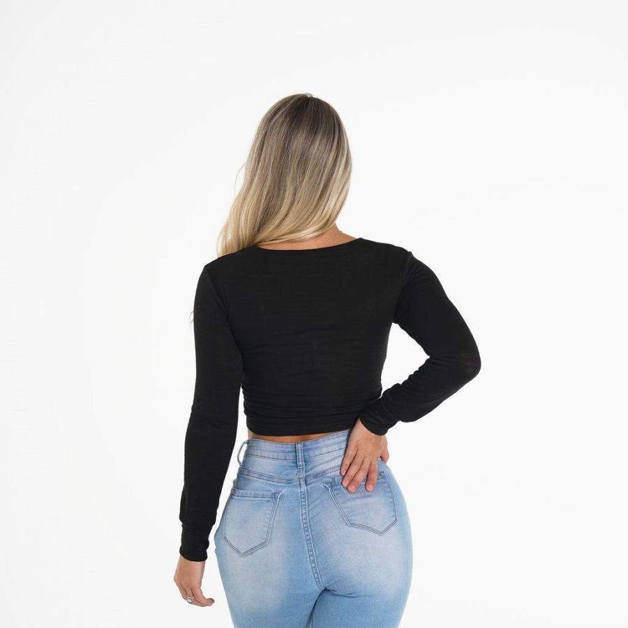 Tops NVGTN Wrap Mujer Negras | ZuyRyRSx