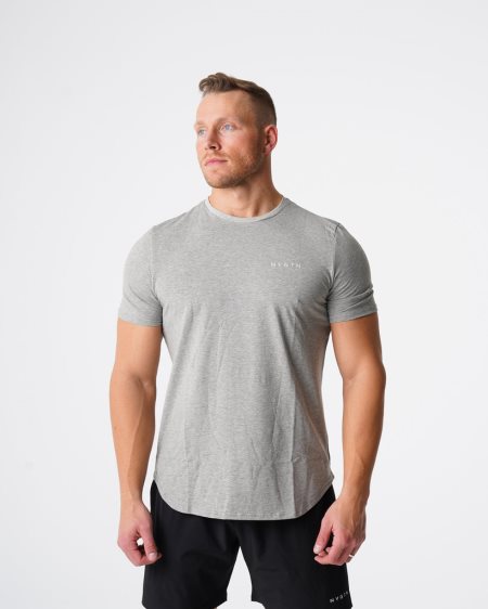 Camiseta NVGTN Pulse Fitted Hombre Gris | esgryz3X