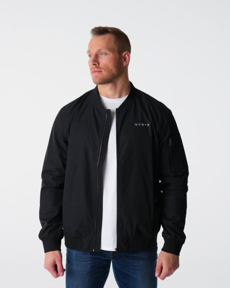 Chaquetas NVGTN Bomber Hombre Negras | GUxsl0fP