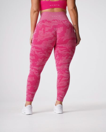 Leggins NVGTN Camo Seamless Mujer Fucsia | tBpqwhEz