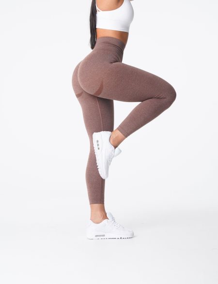 Leggins NVGTN Curve Seamless Mujer Gris Marrones | mBbY0hgW