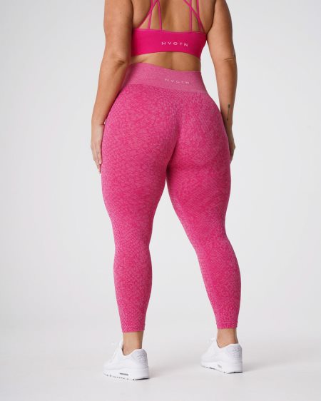 Leggins NVGTN Snakeskin Seamless Mujer Fucsia | xzkchP7s