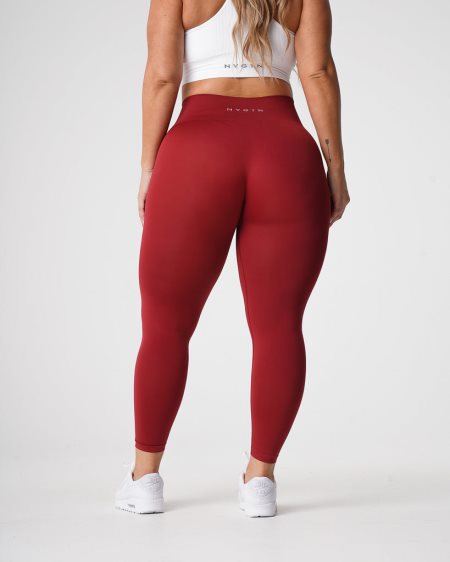 Leggins NVGTN Solid Seamless Mujer Rojas | INZmTjrR