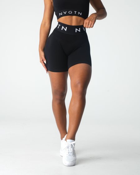 Pantalones Cortos NVGTN Deporte Seamless Mujer Negras | s1v70hu4