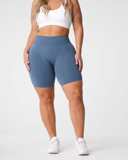 Pantalones Cortos NVGTN Pro Seamless Mujer Azules | bYp66A9M