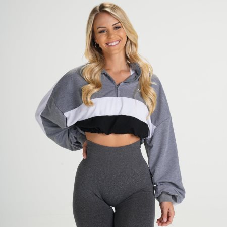 Pullover NVGTN Oversized Cropped Mujer Gris | NzkHg4VO