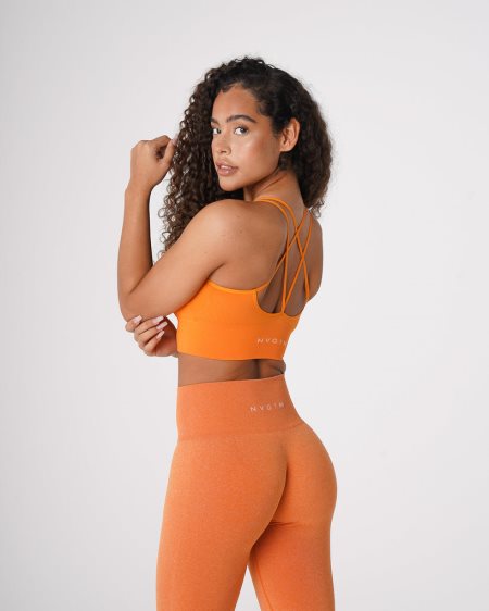 Sujetadores Deportivos NVGTN Flourish Seamless Mujer Naranjas | Vxyq4tPE