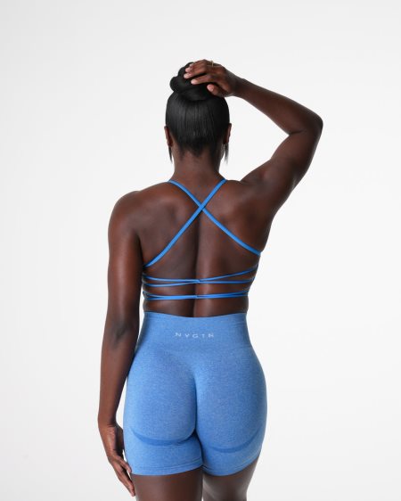 Sujetadores Deportivos NVGTN Invincible Seamless Mujer Azules | dTIyXoW3