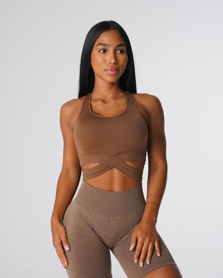 Tops NVGTN Sculpt Seamless Bra Top Mujer Marrones | ydga6glw