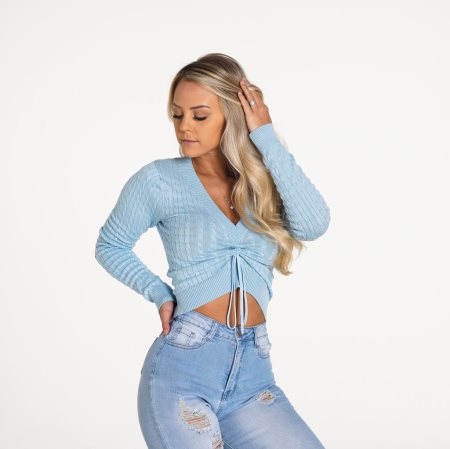 Tops NVGTN Thinking Of You Long Sleeve Mujer Azules | cnDfevsi